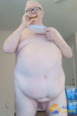 Kerry in the Nude. Who would eat a chicken biscuit for breakfast?